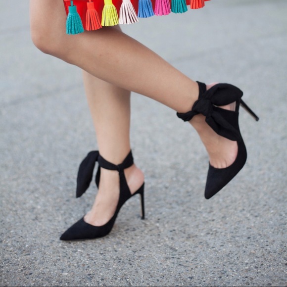 zara black heels with ankle strap